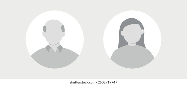 Vector flat illustration. Human icon. Avatar, user profile, human icon, profile picture. Suitable for social media profiles, icons, splash screens and as a template. Business concept.