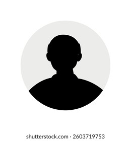 Vector flat illustration. Human icon. Avatar, user profile, human icon, profile picture. Suitable for social media profiles, icons, splash screens and as a template. Business concept.