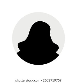 Vector flat illustration. Human icon. Avatar, user profile, human icon, profile picture. Suitable for social media profiles, icons, splash screens and as a template. Business concept.