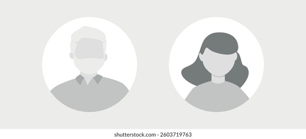 Vector flat illustration. Human icon. Avatar, user profile, human icon, profile picture. Suitable for social media profiles, icons, splash screens and as a template. Business concept.