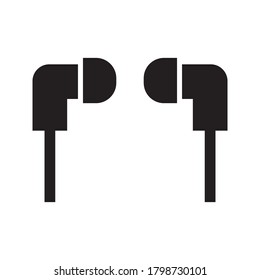 Ilustración plana vectorial audífonos aislados icono de audífono auricular
