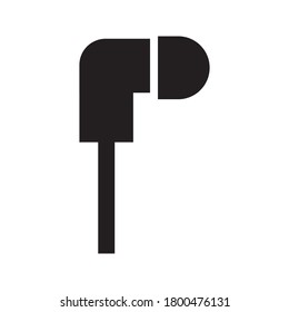 Ilustración plana vectorial audífonos aislados icono de audífono auricular