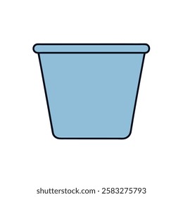 Vector flat illustration of a laundry basket. Ideal for home, cleaning, laundry, household chores, and domestic care designs.