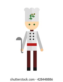 Vector flat illustration of man. Elements for design on white background.