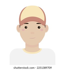 Vector flat illustration with a man portrait