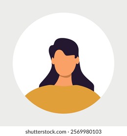 Vector flat illustration. Men and women in different styles. Avatar, user profile, person icon, profile picture. Suitable for social media profiles, icons, screensavers and as a template.