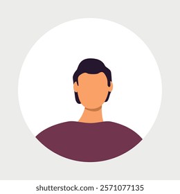 Vector flat illustration. Men and women in different styles. Avatar, user profile, person icon, profile picture. Suitable for social media profiles, icons, screensavers and as a template.