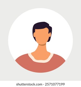 Vector flat illustration. Men and women in different styles. Avatar, user profile, person icon, profile picture. Suitable for social media profiles, icons, screensavers and as a template.