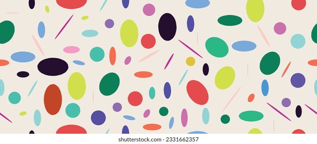 Vector flat illustration. Minimalistic trendy abstract pattern. Various geometric shapes and lines. Modern template for your design and textile.