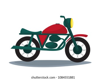 Vector flat illustration of a motorcycle