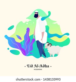 Vector Flat Illustration. Muslim holiday Eid al-Adha. Eps.10