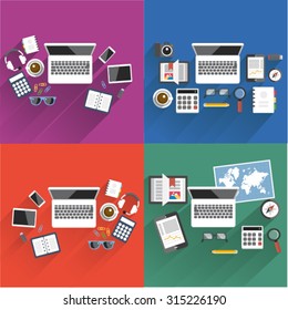Vector Flat illustration office