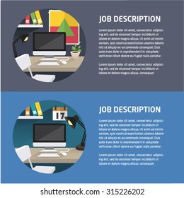 Vector Flat illustration office