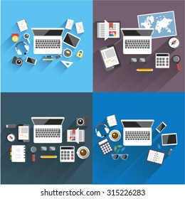 Vector Flat illustration office