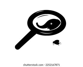 Vector flat illustration on the theme of the allegory "To make an elephant out of a fly" - to exaggerate the problem.