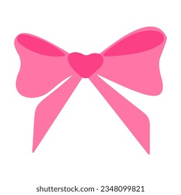 Ilustración plana vectorial con arco rosa