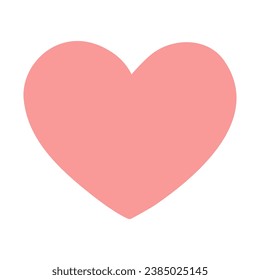 Vector flat illustration with pink heart