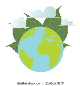 Vector flat illustration, Preparation for the Day of the Earth, save the planet, save energy, the concept of the Earth day. Vector illustration of Eps10