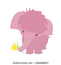 Vector flat illustration for print. Baby  shower, birthday party. Invitation card. Greeting card.