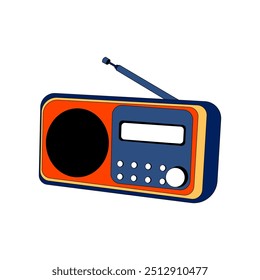 vector flat illustration of radio