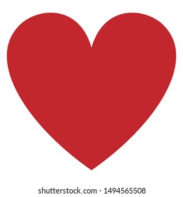 Vector flat illustration of a red heart.