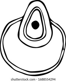 Vector flat illustration of a respiratory protective face mask . Black outline on an isolated white background in the Doodle style. For websites, textiles, paper, Wallpaper, leaflets