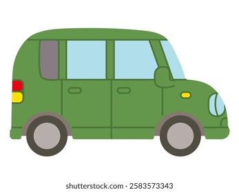 Vector flat illustration of simple car