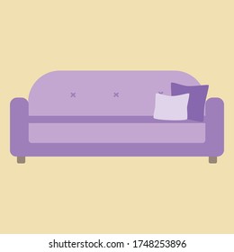 ilustración plana vectorial de un sofá o sofá.