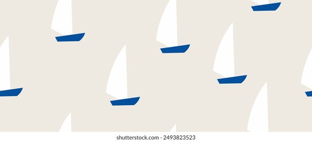 Vector flat illustration. Summer vacation concept. Seamless pattern. Used as background mockup for banner design. Horizontal seamless posters, wallpapers.
