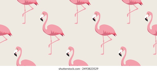 Vector flat illustration. Summer vacation concept. Seamless pattern. Used as background mockup for banner design. Horizontal seamless posters, wallpapers.