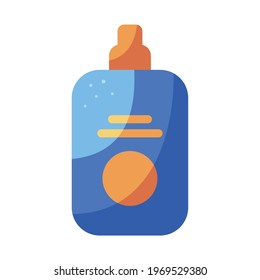Vector flat illustration of sun cream.
