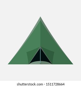 Vector flat illustration of a tent