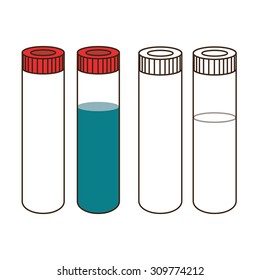 Vector flat illustration test tube 