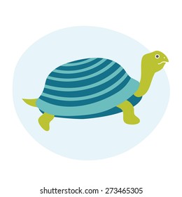 Vector flat illustration of turtle