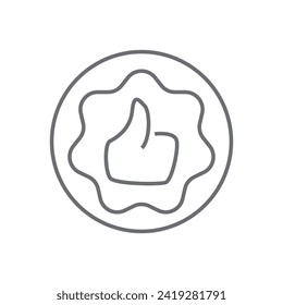Vector flat illustration. Victory icon. Award, badge, winner's medal, victory cup. Perfect icon for your design.