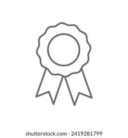Vektorflache Illustration. Siegessymbol. Preis, Abzeichen, Siegermedaille, Siegertitel. Perfektes Symbol für Ihr Design.