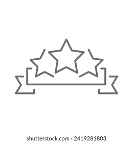 Ilustración plana vectorial. Icono de victoria. Premio, insignia, medalla de ganador, copa de victoria. Icono perfecto para su diseño.