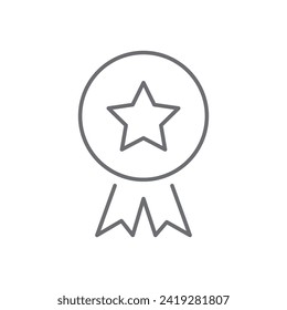 Ilustración plana vectorial. Icono de victoria. Premio, insignia, medalla de ganador, copa de victoria. Icono perfecto para su diseño.