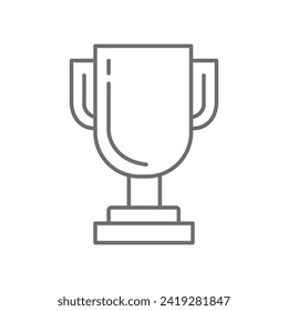 Ilustración plana vectorial. Icono de victoria. Premio, insignia, medalla de ganador, copa de victoria. Icono perfecto para su diseño.
