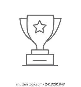 Vector flat illustration. Victory icon. Award, badge, winner's medal, victory cup. Perfect icon for your design.