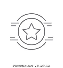 Vector flat illustration. Victory icon. Award, badge, winner's medal, victory cup. Perfect icon for your design.