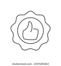 Vector flat illustration. Victory icon. Award, badge, winner's medal, victory cup. Perfect icon for your design.