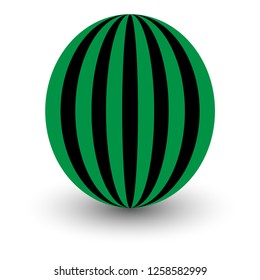Vector flat illustration of watermelon icon.