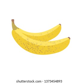 Vector flat illustration. Yellow banana