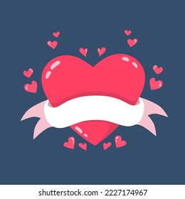 ilustración plana vectorial.caricatura amor volando con mensaje romántico.colección para el día de San Valentín