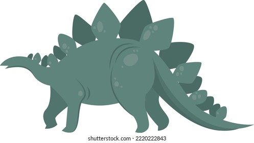Vector flat image of a dinosaur. Prehistoric predatory animal 
