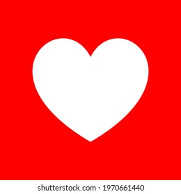 Vector flat image of heart. Vector illustration