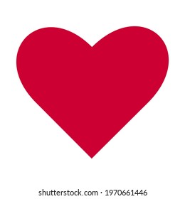 Vector flat image of heart. Vector illustration