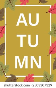 Vector flat image. Poster in autumn style. Perfect for a summer sale post or banner.