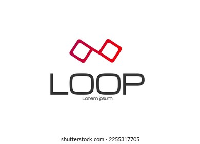 Vector flat infinity loop logo. modern, minimal, simple looking logo